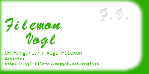 filemon vogl business card